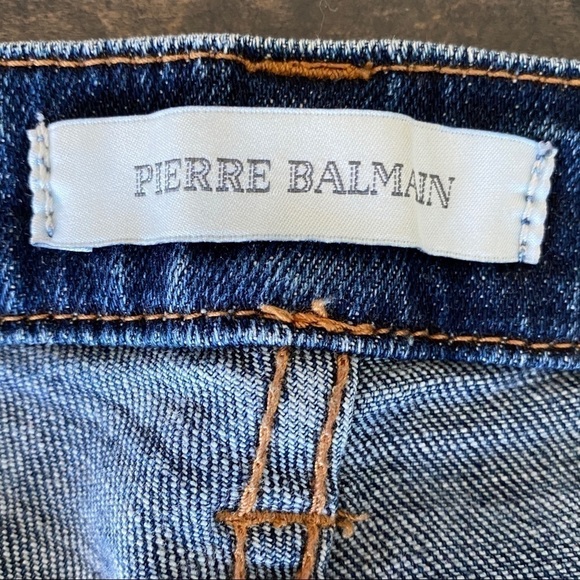 PIERRE BALMAIN Leopard Print Skinny Distress Jeans - Picture 10 of 16